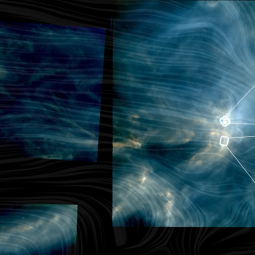 Planck magnetic streamlines on a Herschel image of Rho Ophiuchi with insets from SOFIA/HAWC+