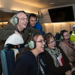 Eric Becklin (back left) observing Pluto and a background star in 2015