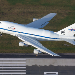 SOFIA prepares for take off from Hamburg, Germany, after finishing heavy maintenance at Lufthansa Technik. 