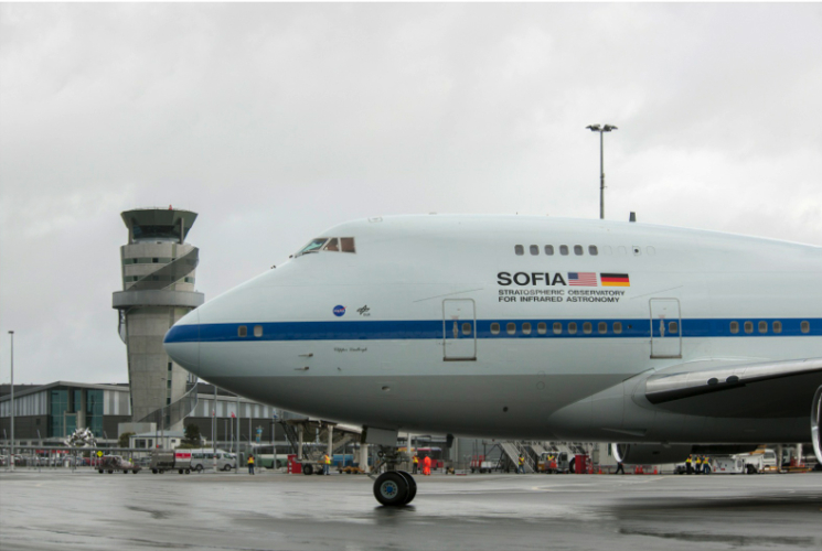 SOFIA at Christchurch airport in New Zealand