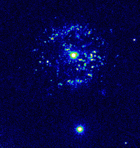 Expanding nova debris cloud