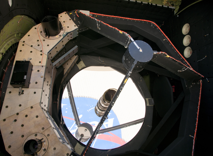 SOFIA Telescope and Mirror Close-up