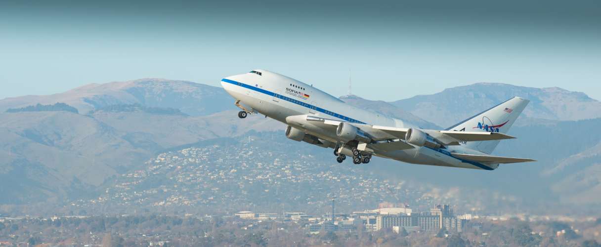 SOFIA takes off from Christchurch airport