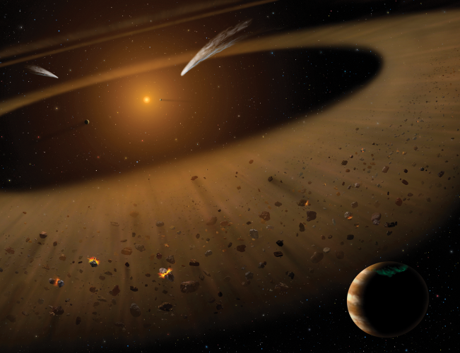 Artist's impression of the Epsilon Eridani system