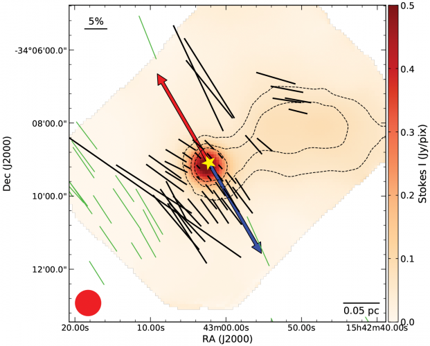 The Stokes I map of IRAS 15398 obtained with HAWC+